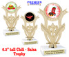 Chili - Salsa themed trophy - great for your salsa contest, chili contests, BBQ competitions and more.   h414