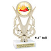 Chili - Salsa themed trophy - great for your salsa contest, chili contests, BBQ competitions and more.   h415