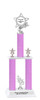 Glitter column trophy with silver custom insert holder and trim.  Comes as shown with choice of height 5043s
