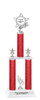 Glitter column trophy with silver custom insert holder and trim.  Comes as shown with choice of height 5043s