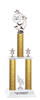 Glitter column trophy with silver custom insert holder and trim.  Comes as shown with choice of height 663s
