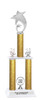 Glitter column trophy with silver custom insert holder and trim.  Comes as shown with choice of height - 5080s