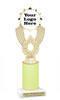 Custom glitter trophy.  Add your logo or art work for a unique award!  Numerous glitter colors and heights available - 3103