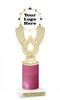 Custom glitter trophy.  Add your logo or art work for a unique award!  Numerous glitter colors and heights available - 3103