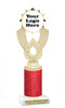 Custom glitter trophy.  Add your logo or art work for a unique award!  Numerous glitter colors and heights available - 3103