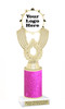 Custom glitter trophy.  Add your logo or art work for a unique award!  Numerous glitter colors and heights available - 3103