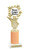 Custom glitter trophy.  Add your logo or art work for a unique award!  Numerous glitter colors and heights available - 696
