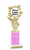 Custom glitter trophy.  Add your logo or art work for a unique award!  Numerous glitter colors and heights available - 696