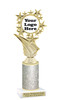 Custom glitter trophy.  Add your logo or art work for a unique award!  Numerous glitter colors and heights available - 696