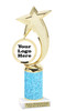 Custom glitter trophy.  Add your logo or art work for a unique award!  Numerous glitter colors and heights available -6061g