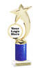 Custom glitter trophy.  Add your logo or art work for a unique award!  Numerous glitter colors and heights available -6061g