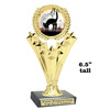 6.5" tall  Halloween  theme trophy.  Choice of art work and base.  9 designs available.  h501