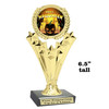 6.5" tall  Halloween  theme trophy.  Choice of art work and base.  9 designs available.  h501