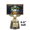 6.5" tall  Scariest Halloween Costume trophy.  Choice of art work.  9 designs available.  676