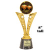 8" tall  Halloween  theme trophy.  Choice of art work.  9 designs available.  91546