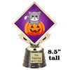 8.5" tall  Halloween  theme trophy.  Choice of art work.  9 designs available.  5097G