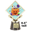 8.5" tall  Halloween  theme trophy.  Choice of art work.  9 designs available.  5097G