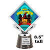 8.5" tall  Halloween  theme trophy.  Choice of art work.  9 designs available.  5095s