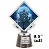 8.5" tall  Halloween  theme trophy.  Choice of art work.  9 designs available.  5095s