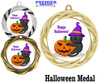 Halloween theme medal.  Choice of medal.  Includes free engraving and neck ribbon - design 1