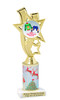 Ugly Sweater theme trophy. Choice of art work.  Multiple trophy heights available.  ph81