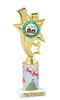 Ugly Sweater theme trophy. Choice of art work.  Multiple trophy heights available.  ph81