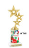 Ugly Sweater theme trophy. Choice of figure.  10" tall - Design 2