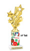 Ugly Sweater theme trophy. Choice of figure.  10" tall - Design 2