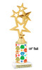 Ugly Sweater theme trophy. Choice of figure.  10" tall - Design 3