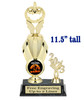  11.5" tall  Halloween  Costume theme trophy with CURRENT year.  Choice of art work.  9 designs available.  42655g-1