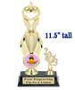  11.5" tall  Halloween  Costume theme trophy with CURRENT year.  Choice of art work.  9 designs available.  42655g-1