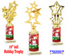 Snowman theme trophy. Choice of figure.  10" tall - Great for all of your holiday events and contests. 2