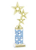 Snowman theme trophy. Choice of figure.  10" tall - Great for all of your holiday events and contests. 3