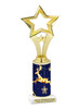 Reindeer theme trophy. Choice of figure.  10" tall - Great for all of your holiday events and contests. 1