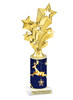 Reindeer theme trophy. Choice of figure.  10" tall - Great for all of your holiday events and contests. 1