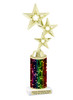 Holiday theme trophy. Choice of figure.  10" tall - Great for all of your holiday events and contests. 1