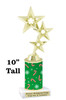 Candy Cane theme trophy. Choice of figure.  10" tall - Great for all of your holiday events and contests. 4