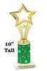 Candy Cane theme trophy. Choice of figure.  10" tall - Great for all of your holiday events and contests. 4