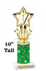 Candy Cane theme trophy. Choice of figure.  10" tall - Great for all of your holiday events and contests. 4