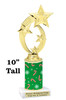 Candy Cane theme trophy. Choice of figure.  10" tall - Great for all of your holiday events and contests. 4