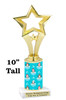 Penguin theme trophy. Choice of figure.  10" tall - Great for all of your holiday events and contests.  sub 2
