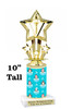 Penguin theme trophy. Choice of figure.  10" tall - Great for all of your holiday events and contests.  sub 2