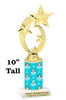 Penguin theme trophy. Choice of figure.  10" tall - Great for all of your holiday events and contests.  sub 2