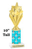 Penguin theme trophy. Choice of figure.  10" tall - Great for all of your holiday events and contests.  sub 2