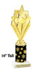 Snowflake theme trophy. Choice of figure.  10" tall - Great for all of your holiday events and contests.  sub 10