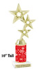 Snowflake theme trophy. Choice of figure.  10" tall - Great for all of your holiday events and contests.  sub 11