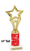 Snowflake theme trophy. Choice of figure.  10" tall - Great for all of your holiday events and contests.  sub 11