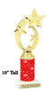 Snowflake theme trophy. Choice of figure.  10" tall - Great for all of your holiday events and contests.  sub 13