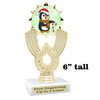 Holiday Penguin Trophy.   6 " tall.  Includes free engraving.   A Premier exclusive design! 3103