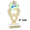 Holiday Penguin Trophy.   6 " tall.  Includes free engraving.   A Premier exclusive design! 3103